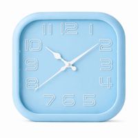 Reloj Pared Moderno Minimalista Cuadrado Colores Pastel Decoración Cocina Dormitorio 160124