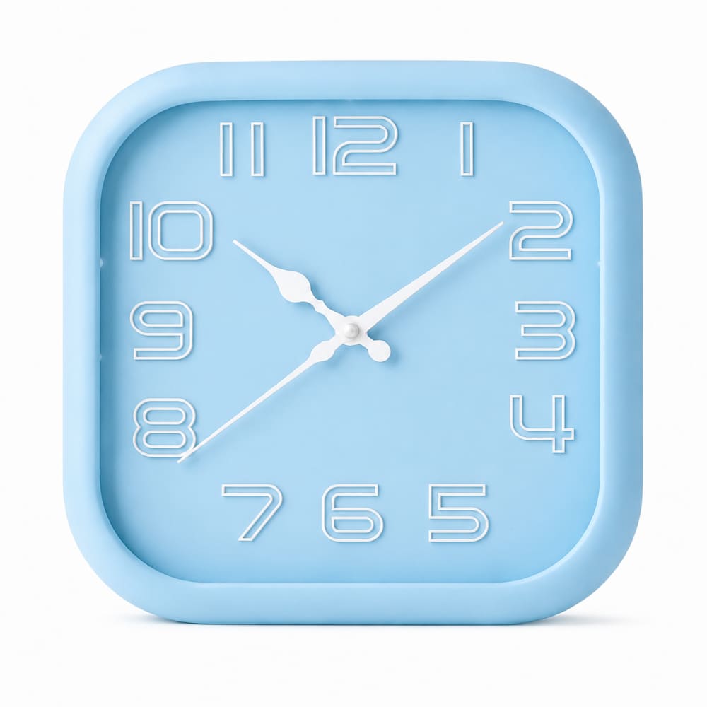 Reloj Pared Moderno Minimalista Cuadrado Colores Pastel Decoración Cocina Dormitorio 160124