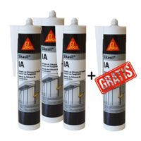 4x3 Silicona Acética para Vidrios Sikasil IA Blanco 280 ml
