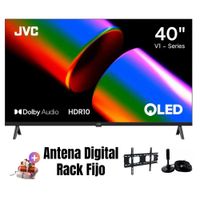 Televisor Smart TV JVC 40'' QLED FHD Google TV LT-40KB758 2025 - Ant - Rack Fijo