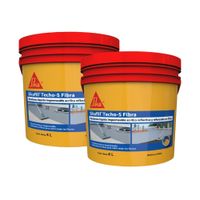 Pack Impermeabilizante para Techos Sikafill Techo-5 Fibra Gris x 4L