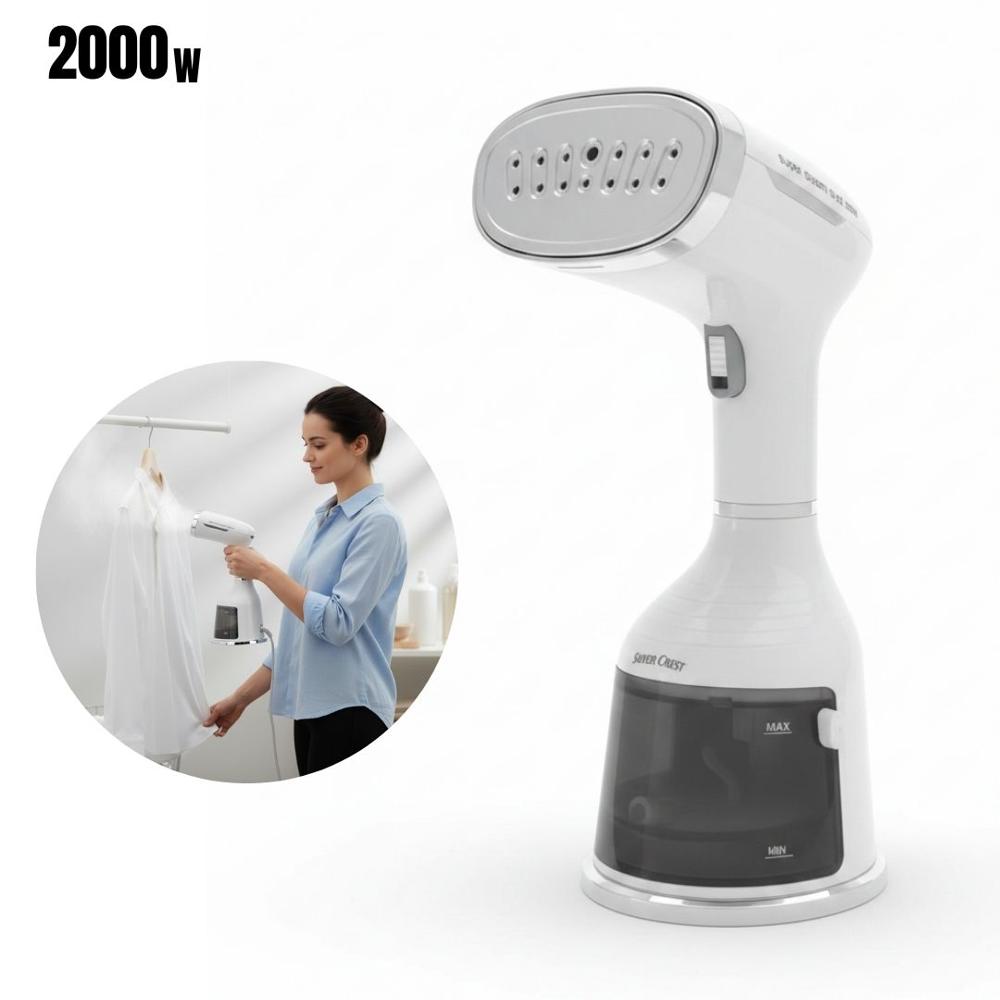 Plancha de Vapor Portátil SC-9759 para Ropa 2000W Planchado Vertical y Horizontal Blanco