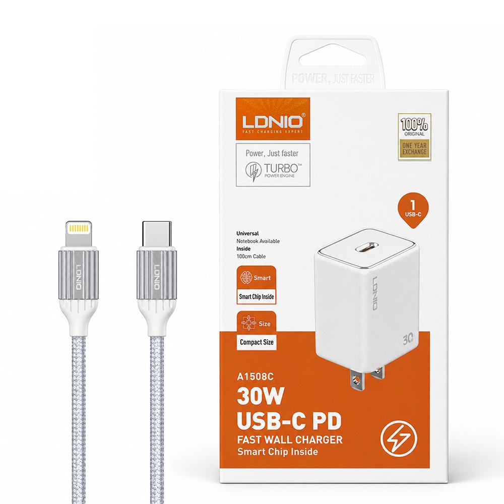 Cargador de 30w iphone 12- 12 mini- 12 pro- 12 pro max con cable de 1mt