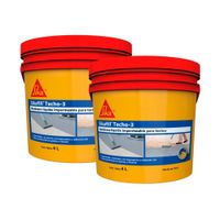 Pack Impermeabilizante para Techos Sikafill Techo-3 Gris x 4L