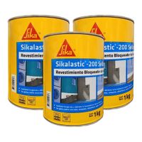 Tripack Revestimiento anti salitre Sikalastic 200 Sellamuro PE Blanco 1Kg