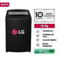 Lavadora LG 16KgTurboDrum WT16OBVTB Onyx Negro