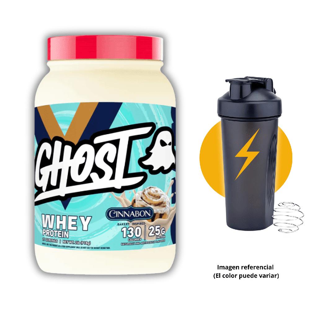 Proteina Ghost Whey Cinnabon 2 Lb- Shaker