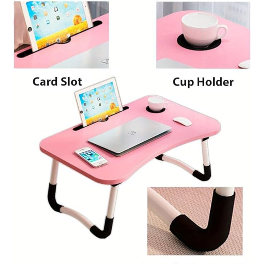Mesa Multifuncional Para Laptop Tablet Con Porta Vaso Escritorio Cama