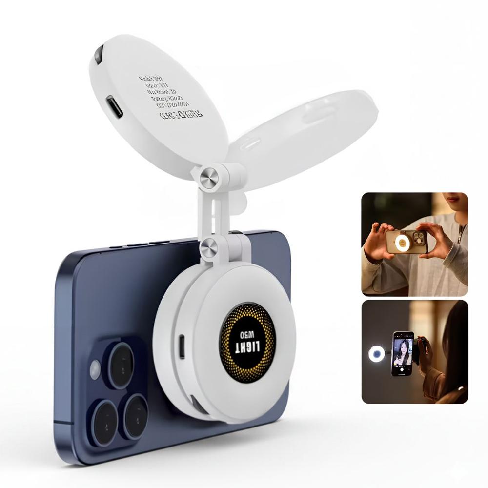 Popsockets para Celular W50 con Aro Luz LED Integrado Soporte Magnético