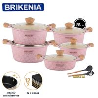 Juego De Ollas Brikenia 10 Piezas Estilo granito Color Aleatorio