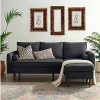Sofa Seccional Kusi Gris Oscuro Vintage