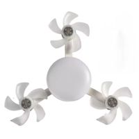 Foco Ventilador Techo Diseño Dron Luz Integrada 3 Hélices Compacto Moderno NW-2804
