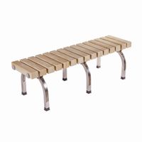 Banqueta metálica de 15 tejas color Madera Maletek