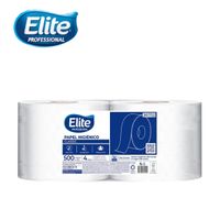 Papel Higiénico Elite Classic Una Hoja 500 Metros 4 Rollos