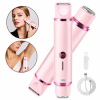 Depiladora Mujer 2 En 1 Recargable USB Facial Bikini Sin Dolor Rosa