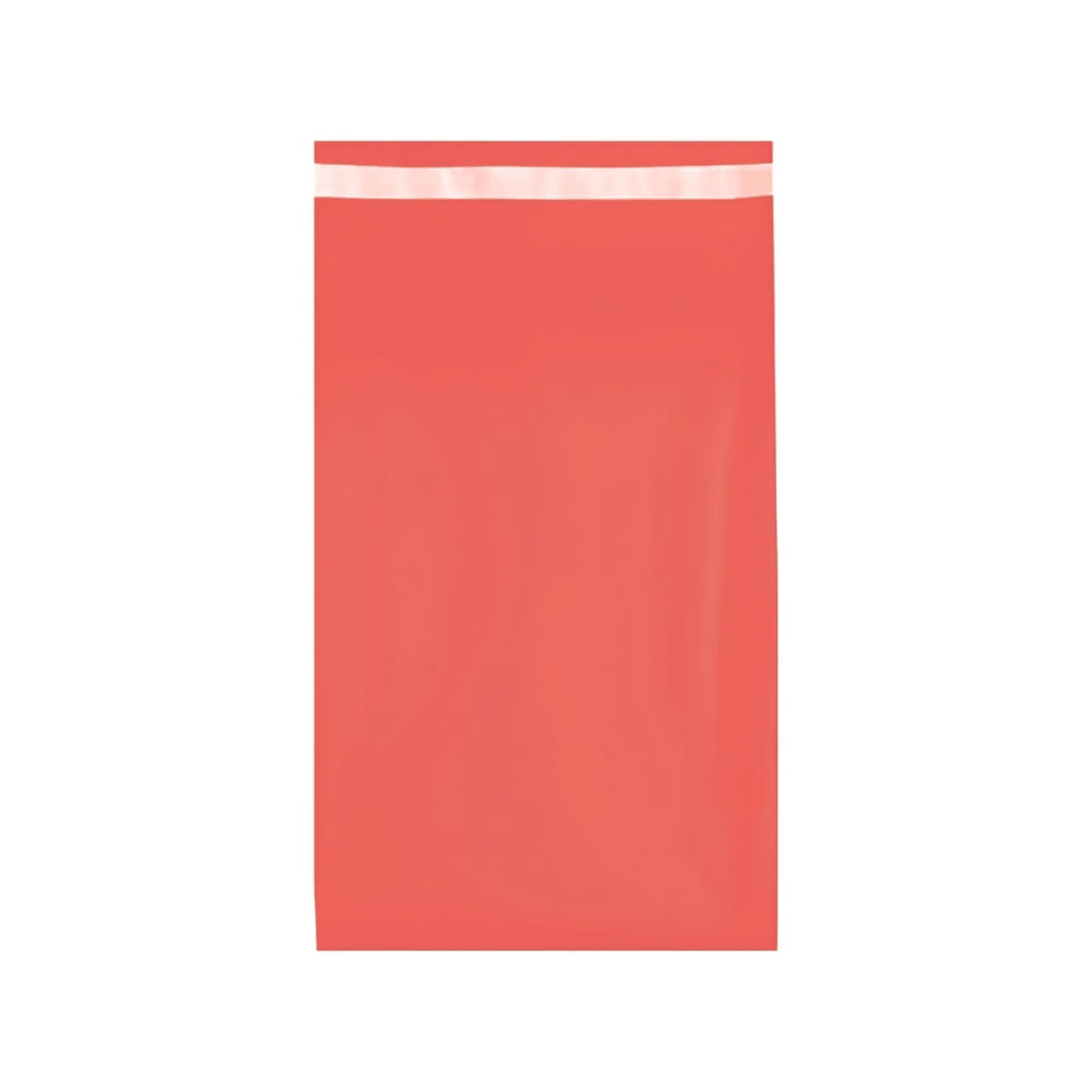 Bolsa para Envíos  y Courier 20x30 cm Pack 100 Unidades Polietileno con Cierre Adhesivo Rojo