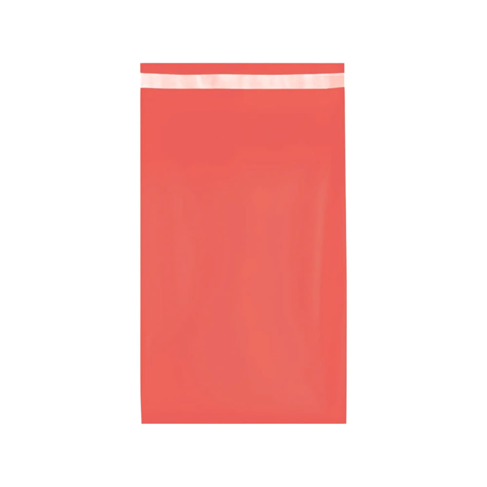 Bolsa para Envíos y Courier 35x50 cm Pack 100 Unidades Polietileno con Cierre Adhesivo Rojo