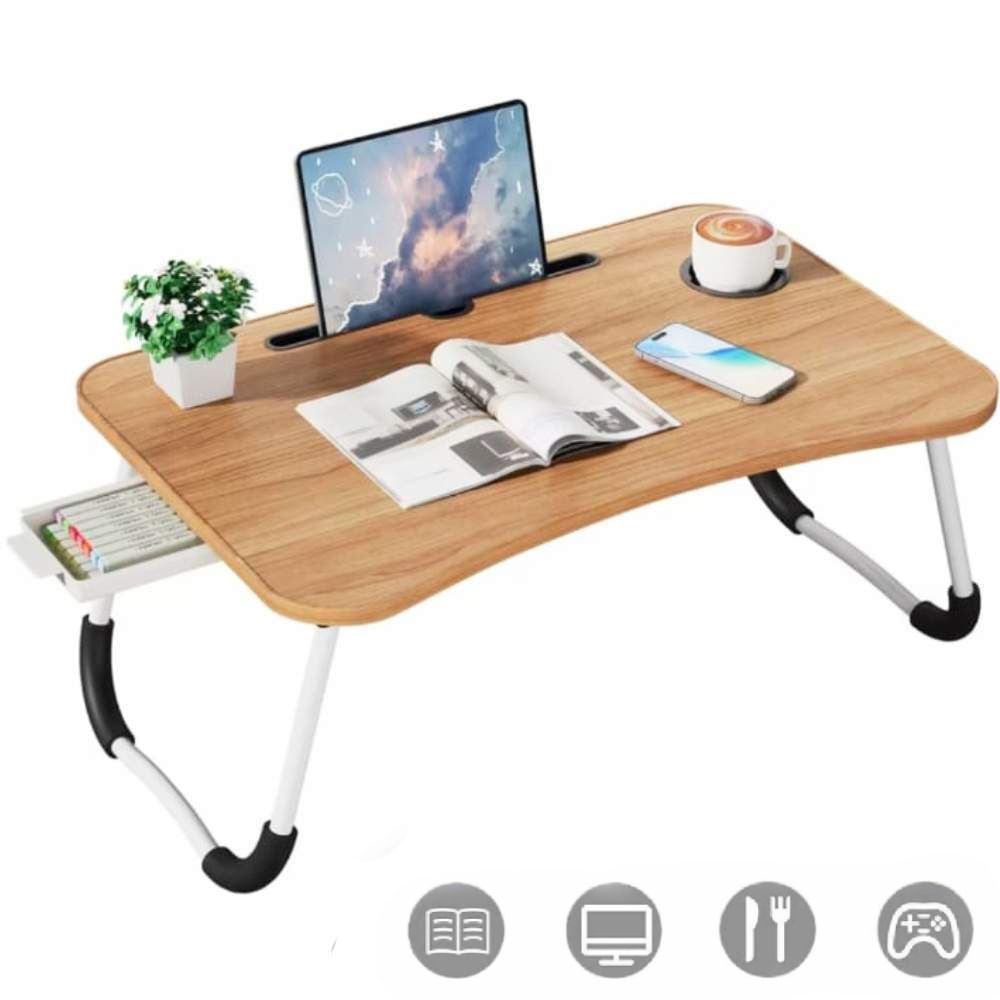 Mesa Para Laptop Tablet Multifuncional Con Porta Vaso Escritorio Cama