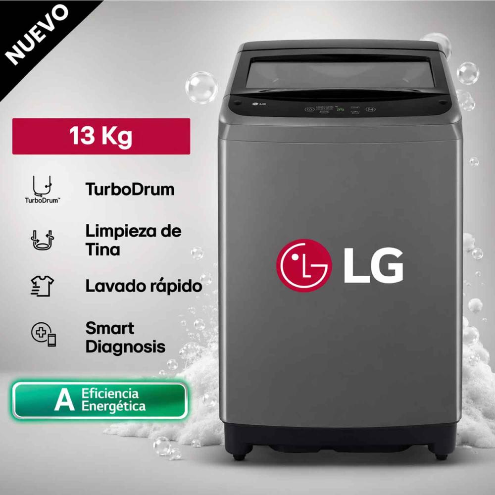 Lavadora LG WT13BVTB 13Kg Smart Turbodrum Negro Claro