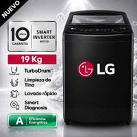Lavadora LG Turbodrum 19KG WT19OBVTB Negro 2025