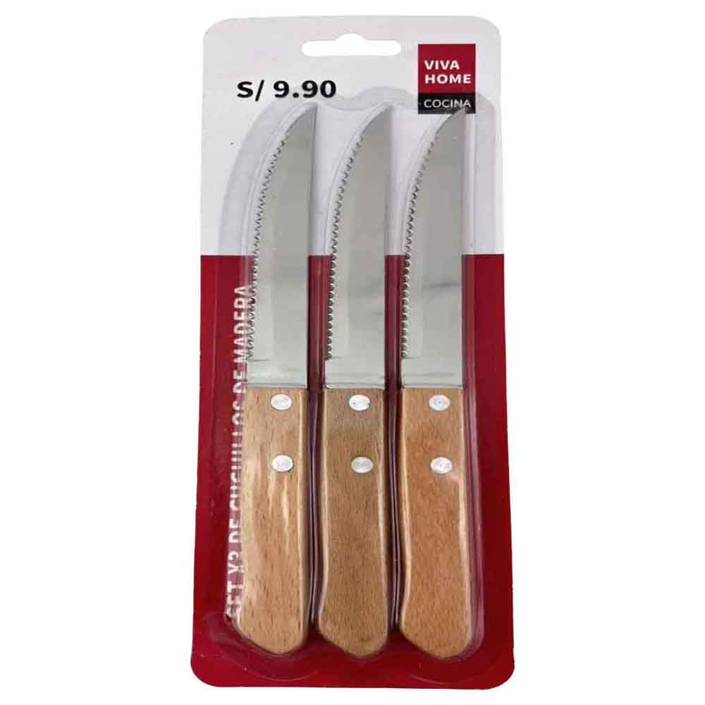 Sets de Cuchillos de Madera DECO HOME Paquete 3un