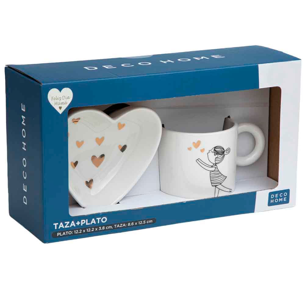 Set DECO HOME Taza + Plato Mamá