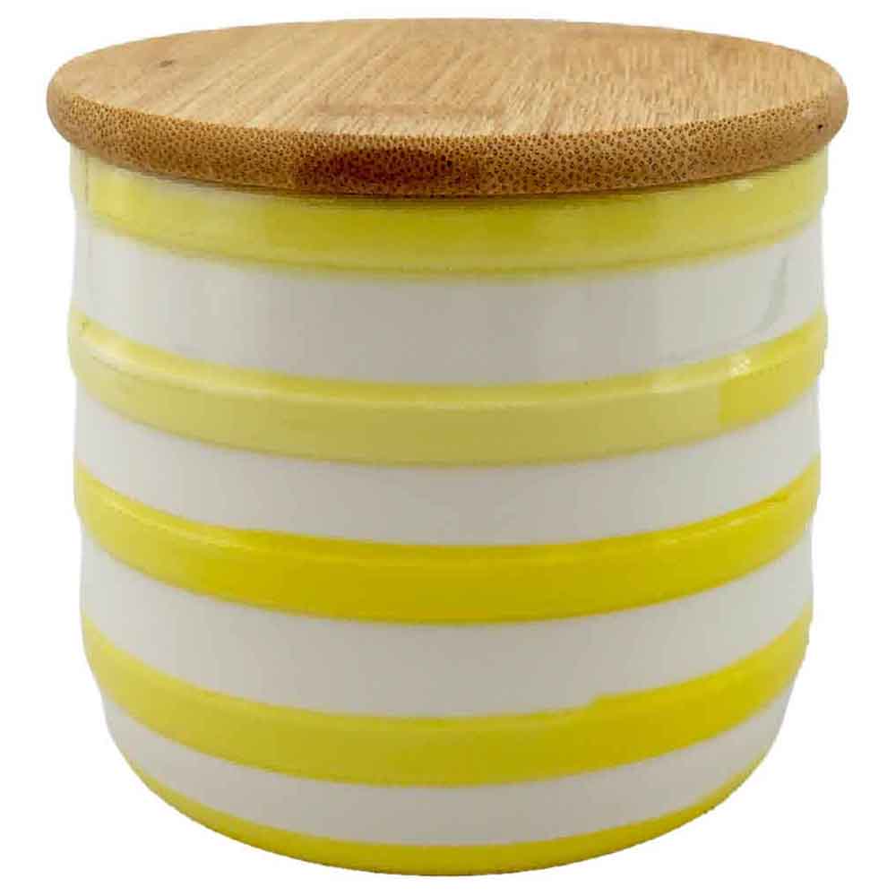 Caníster DECO HOME Rayas Amarillo Mediano