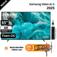 Televisor Samsung 65 Pulg. QLED Smart UHD 4K Vision Ai QN65Q7FAAGX Con Rack- Modelo Nuevo