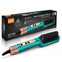 Cepillo Peine Alisador Cabello Ceramico Color Verde