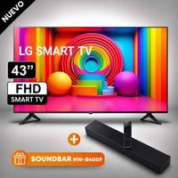 Televisor LG 43 Led FULL HD Smart TV Thinq AI 43LR6000PSA con Soundbar HW-B400