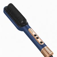 Cepillo Peine Alisador Cabello Ceramico Color Azul