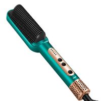 Cepillo Peine Alisador Cabello Ceramico Color Verde
