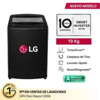 Lavadora LG WT19OBVTB 19Kg Turbodrum Carga Superior Negro