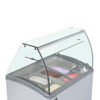 Congelador Ilumi de 520 litros con vitrina y 12 pozas