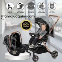 Coche Maleta de Paseo KIBO PLUS con Porta bebé Edición Exclusiva Gray