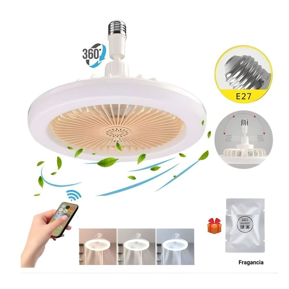 Foco ventilador led inteligente multifuncional hogar
