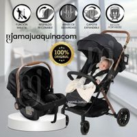 Coche Maleta de Paseo KIBO PLUS con Porta bebé Edición Exclusiva Black Dark