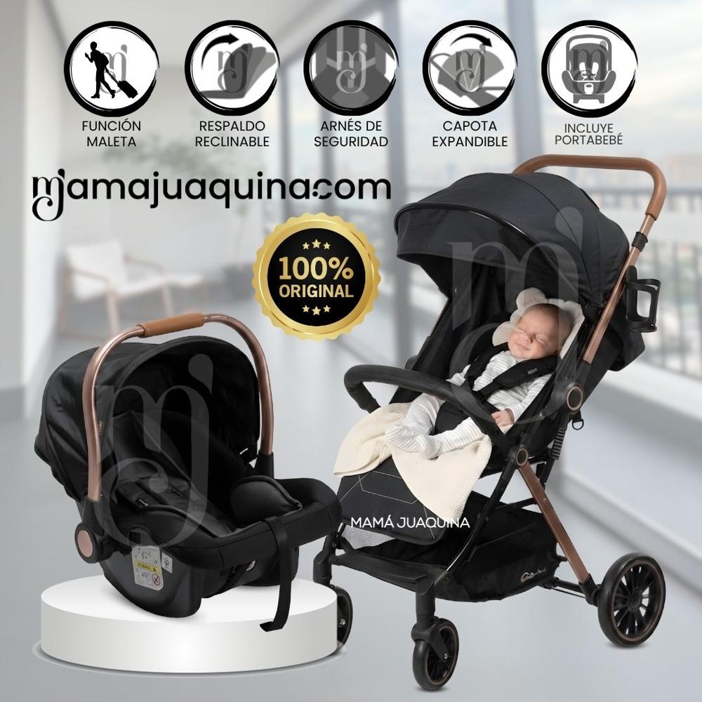 Coche Maleta de Paseo KIBO PLUS con Porta bebé Edición Exclusiva Black Dark