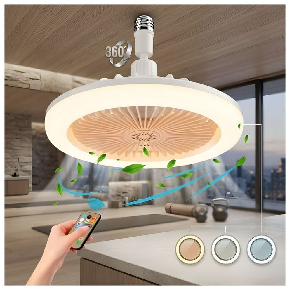 FOCO VENTILADOR LED MULTIFUNCIONAL HOGAR