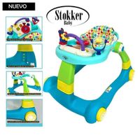 Andador para Bebé 2 en 1 Centro de Actividades Interactivo con Ruedas Celeste