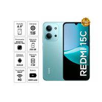 Celular Xiaomi Redmi 15C 4GB 256GB Verde Menta - Cámara 50MP