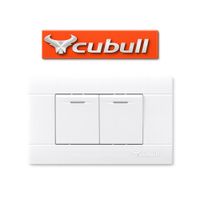 CAJA DE 10 INTERRUPTORES DOBLES EMPOTRABLES BLANCO