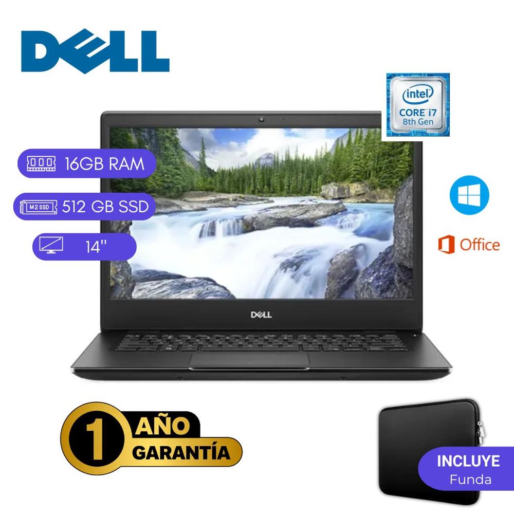 DELL LATITUDE 3400 seminueva - CI7 8VA - 16GB DDR4 -512GB SSD -2GB VIDEO - 14