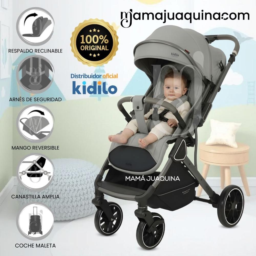 Coche Maleta de Paseo Kidilo KOURT Edición Exclusiva Gray