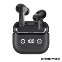 AUDIFONOS BLUETOOTH HAVIT LIFE NC01T TW984 CON CANCELACION DE RUIDO - NEGRO