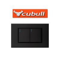 CAJA DE 5 INTERRUPTOR DOBLE EMPOTRABLE NEGRO MATE