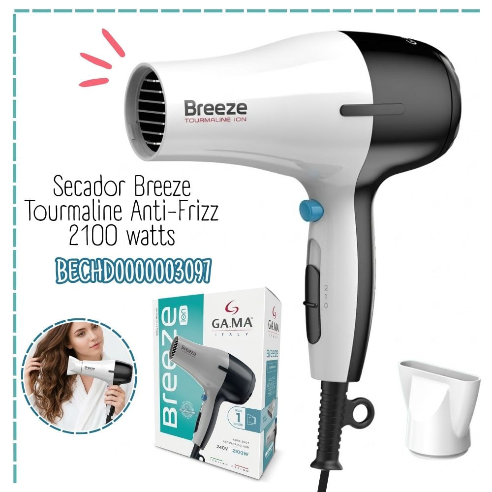 Secador de Cabello Gama Breeze Tourmaline Anti-Frizz