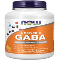 NOW Chewable GABA 90 Tabletas Masticables