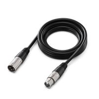Cable de Audio Fifine XLR de Macho a Hembra de 3 metros - Negro