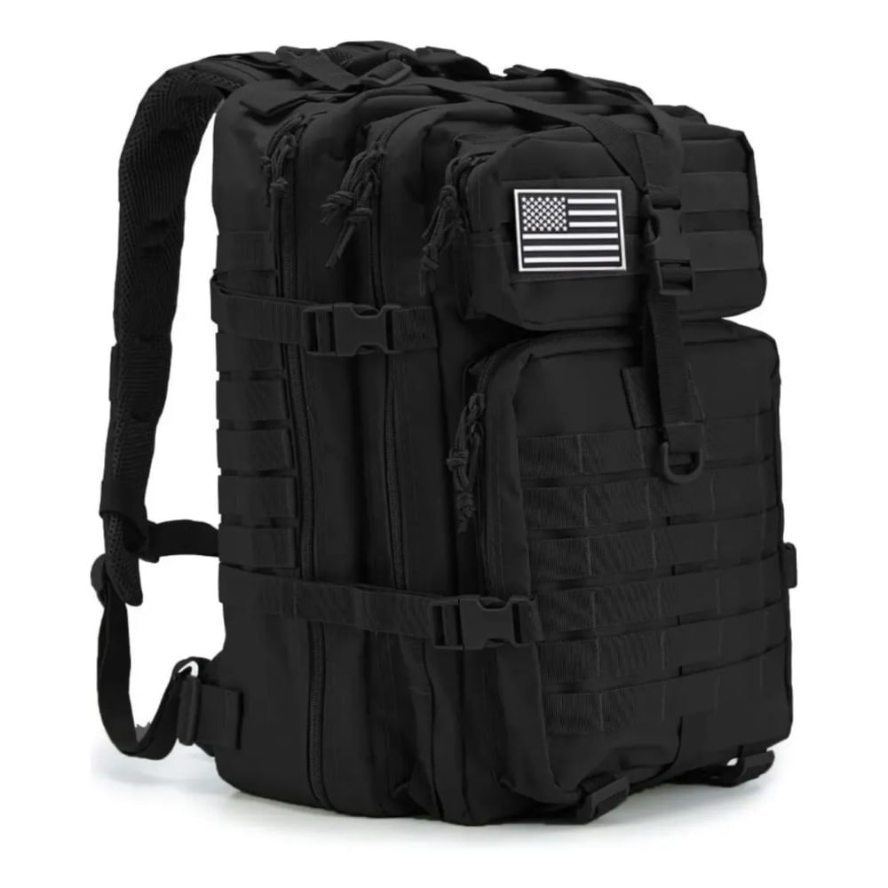 Mochila Militar Impermeable Táctico Laptop Audio Negro